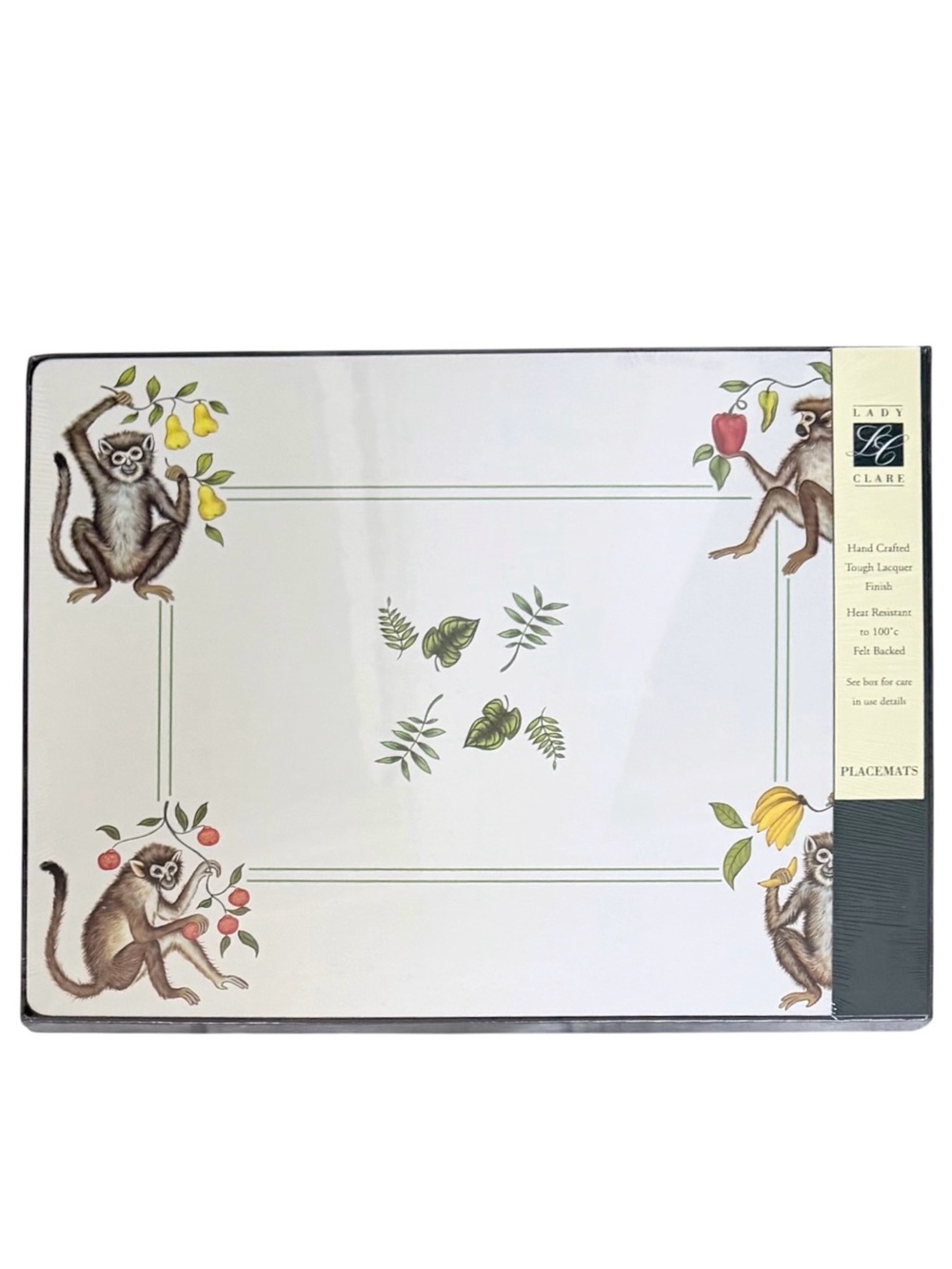 Lady Clare Handcrafted Placemat Set Featuring “Monkey Business" by Lynn Chase